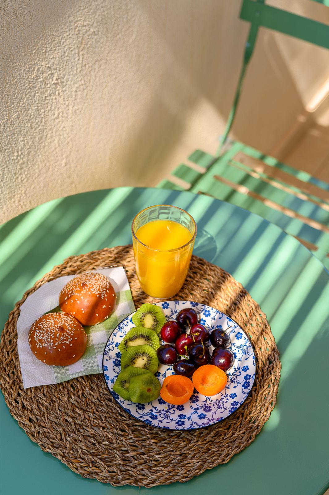 Breakfast on balcony