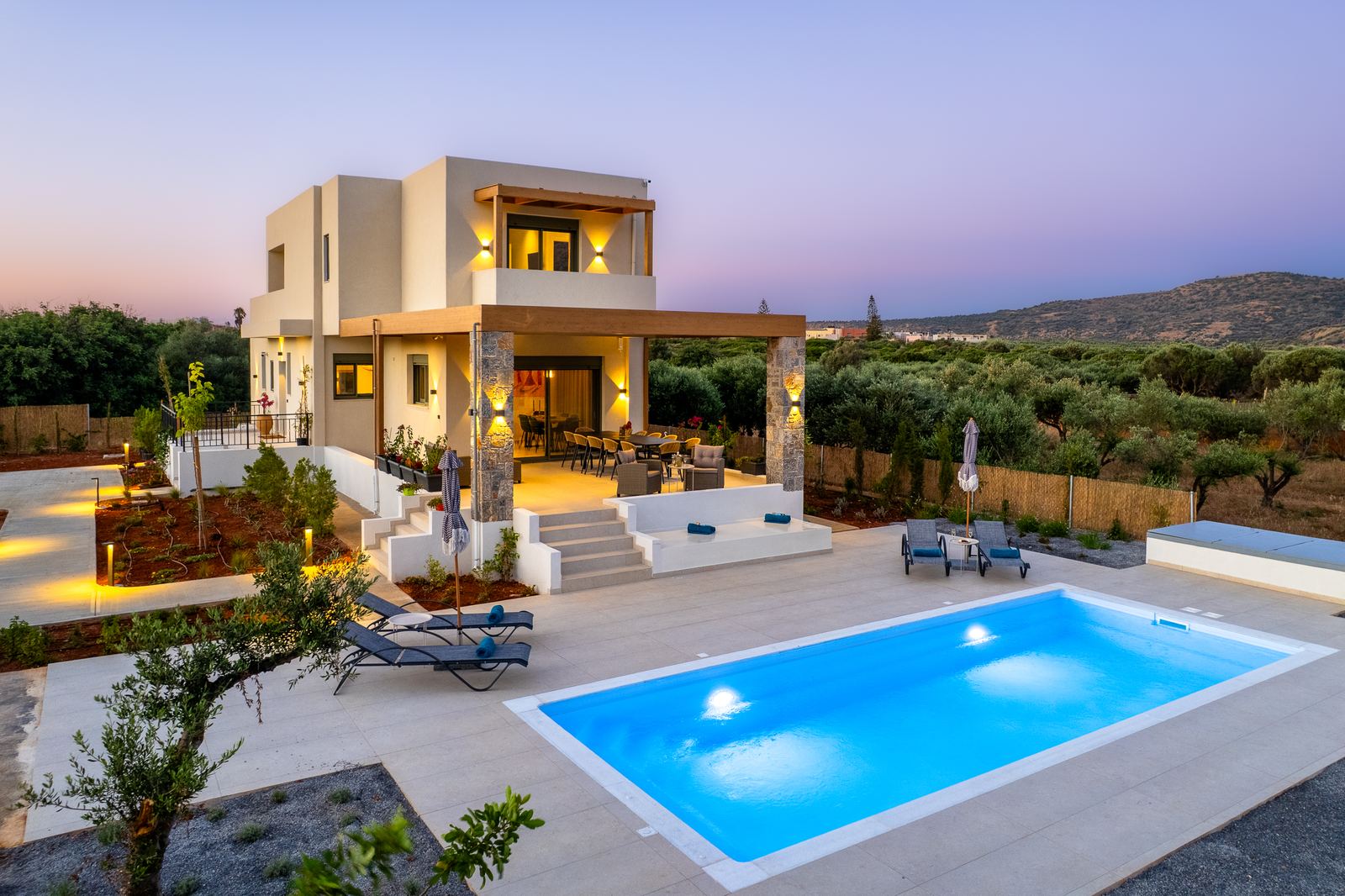 Villa at twilight