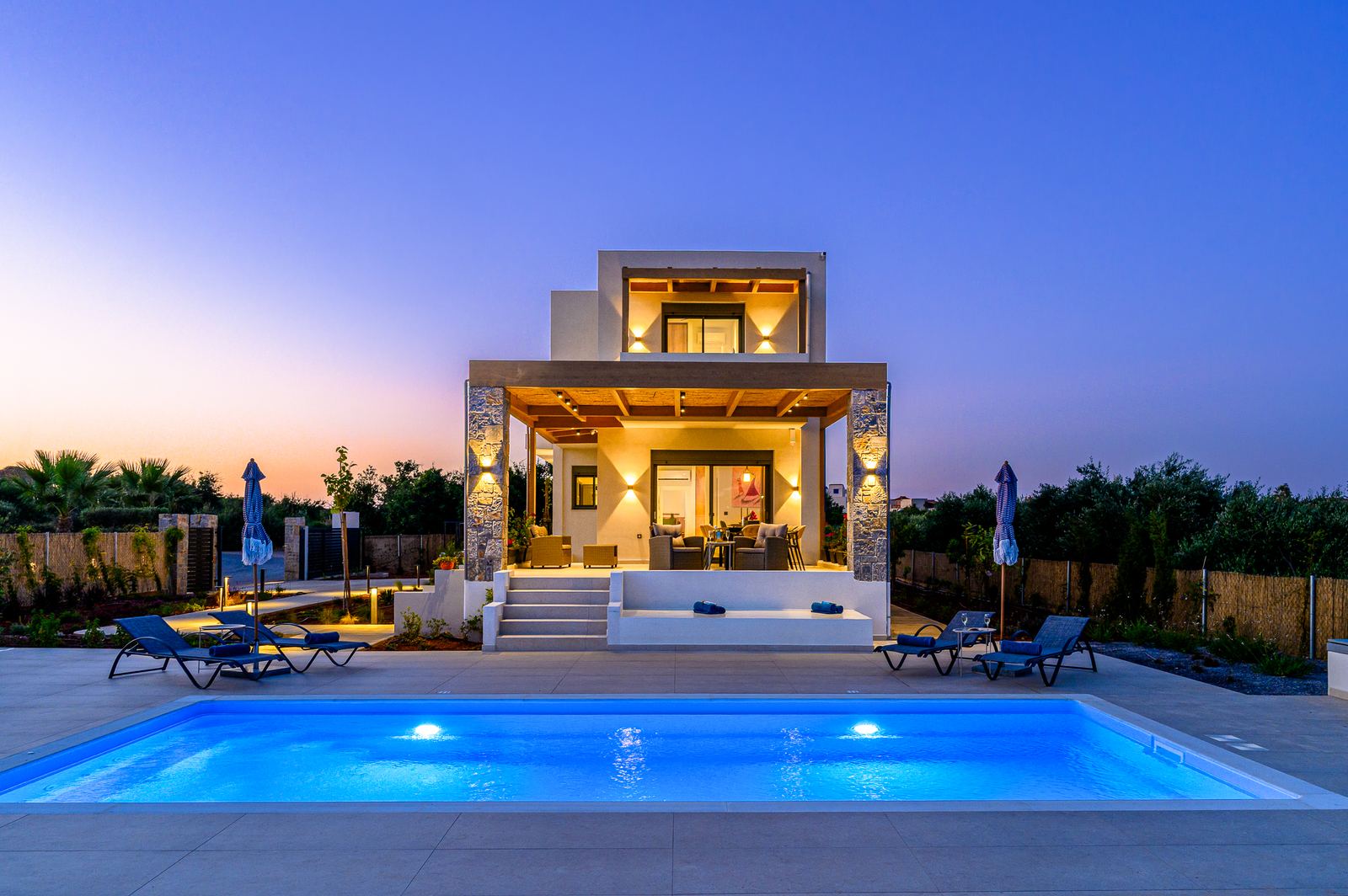 Pool at twilight
