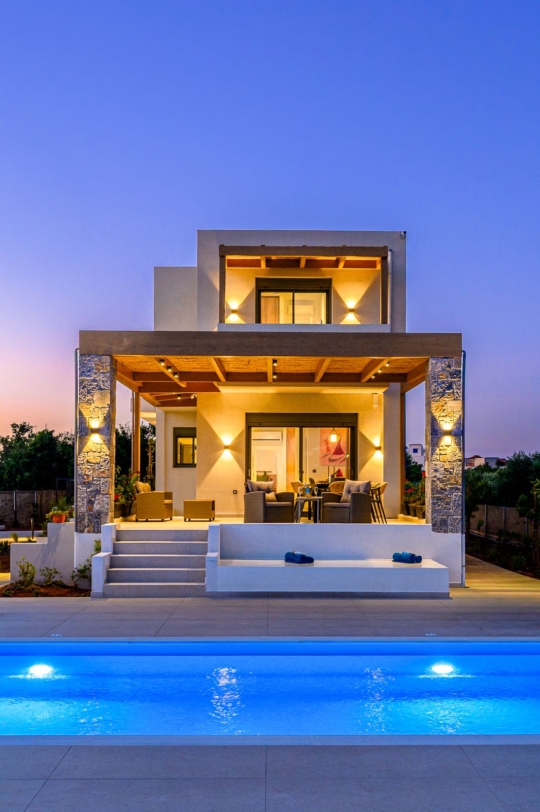 Pool night view